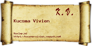 Kucsma Vivien névjegykártya